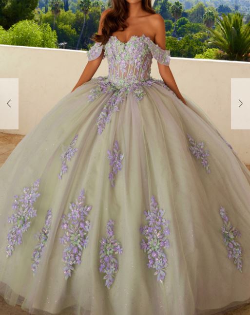 is a sweater dress formal 3D Floral Glitter Sleeveless A-line Gown by Juliet JT2439K