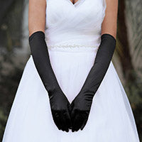 GL38-Medium Satin Wedding Gloves
