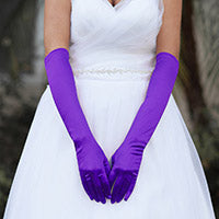 GL38-Medium Satin Wedding Gloves