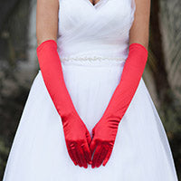 GL38-Medium Satin Wedding Gloves